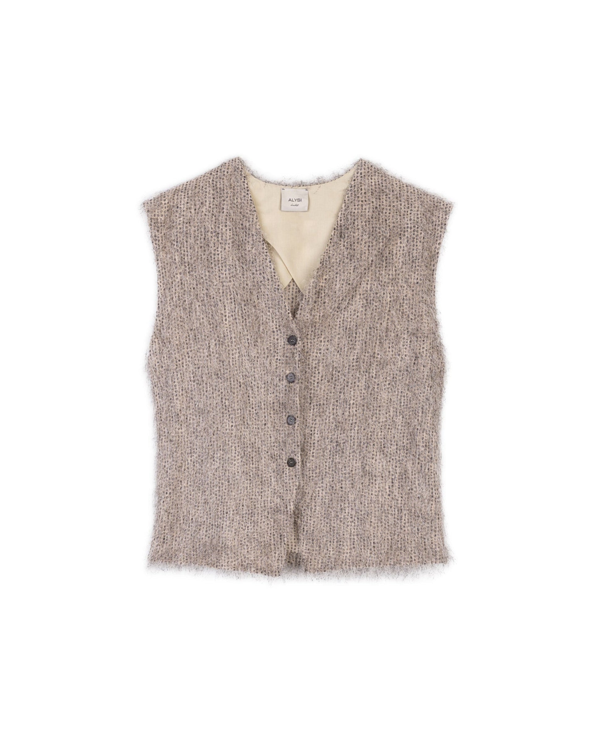Gilet sans manches à franges
