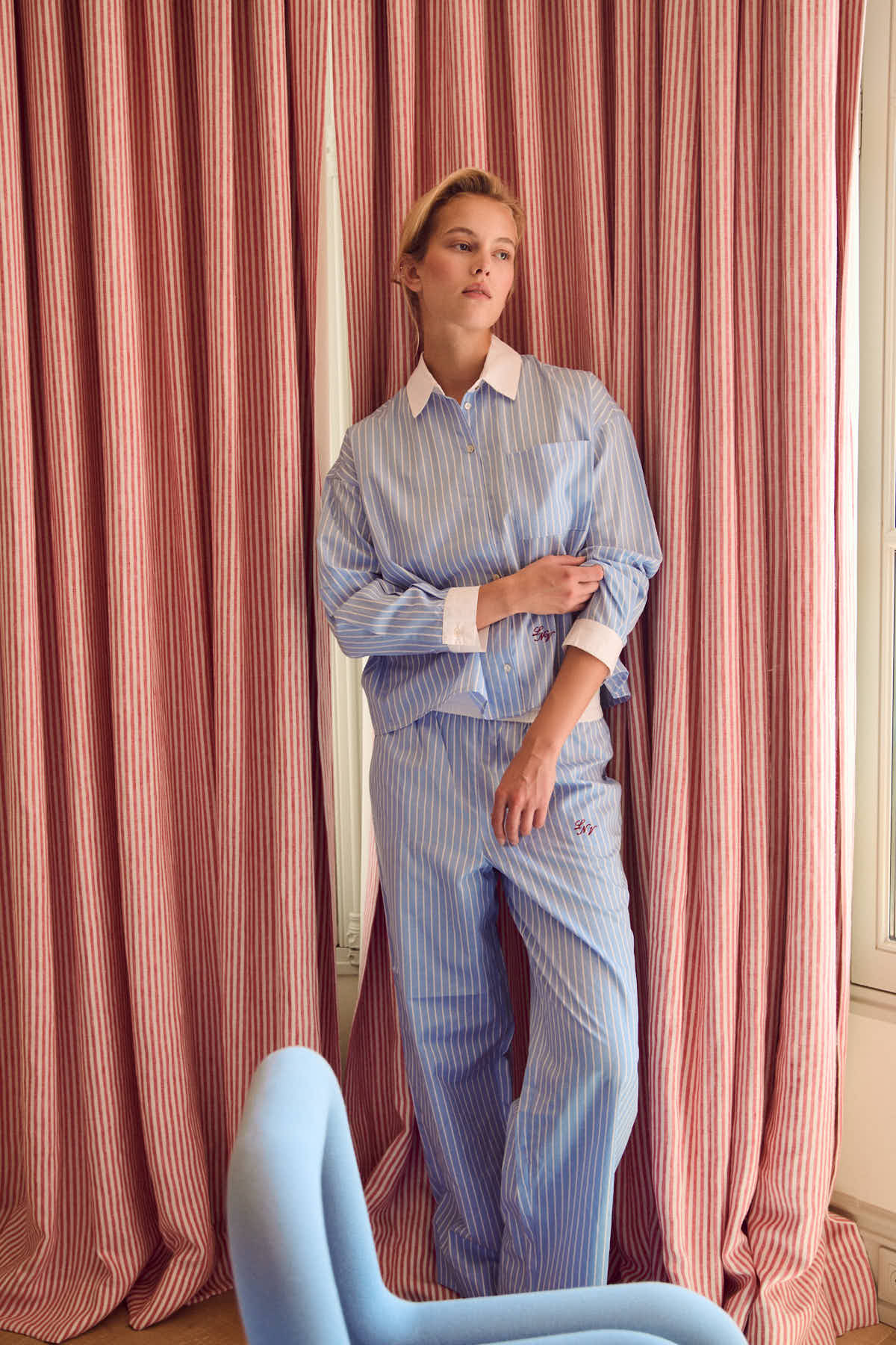 Pantalon Thomas Tailored Cotton Stripes