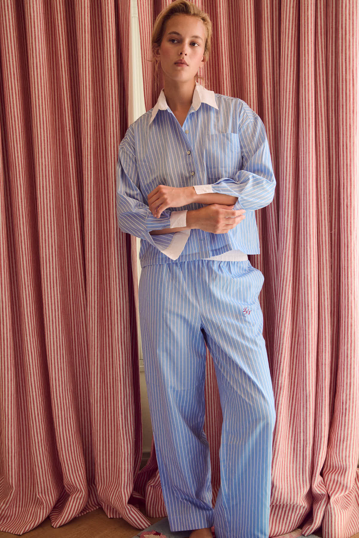 Pantalon Thomas Tailored Cotton Stripes