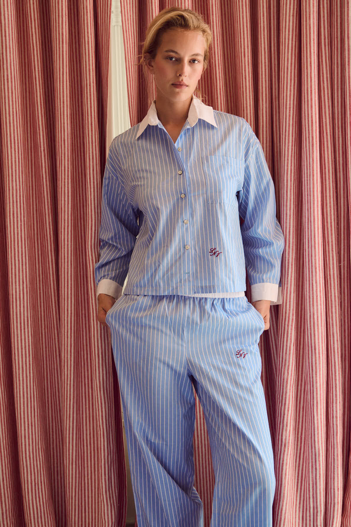 Pantalon Thomas Tailored Cotton Stripes