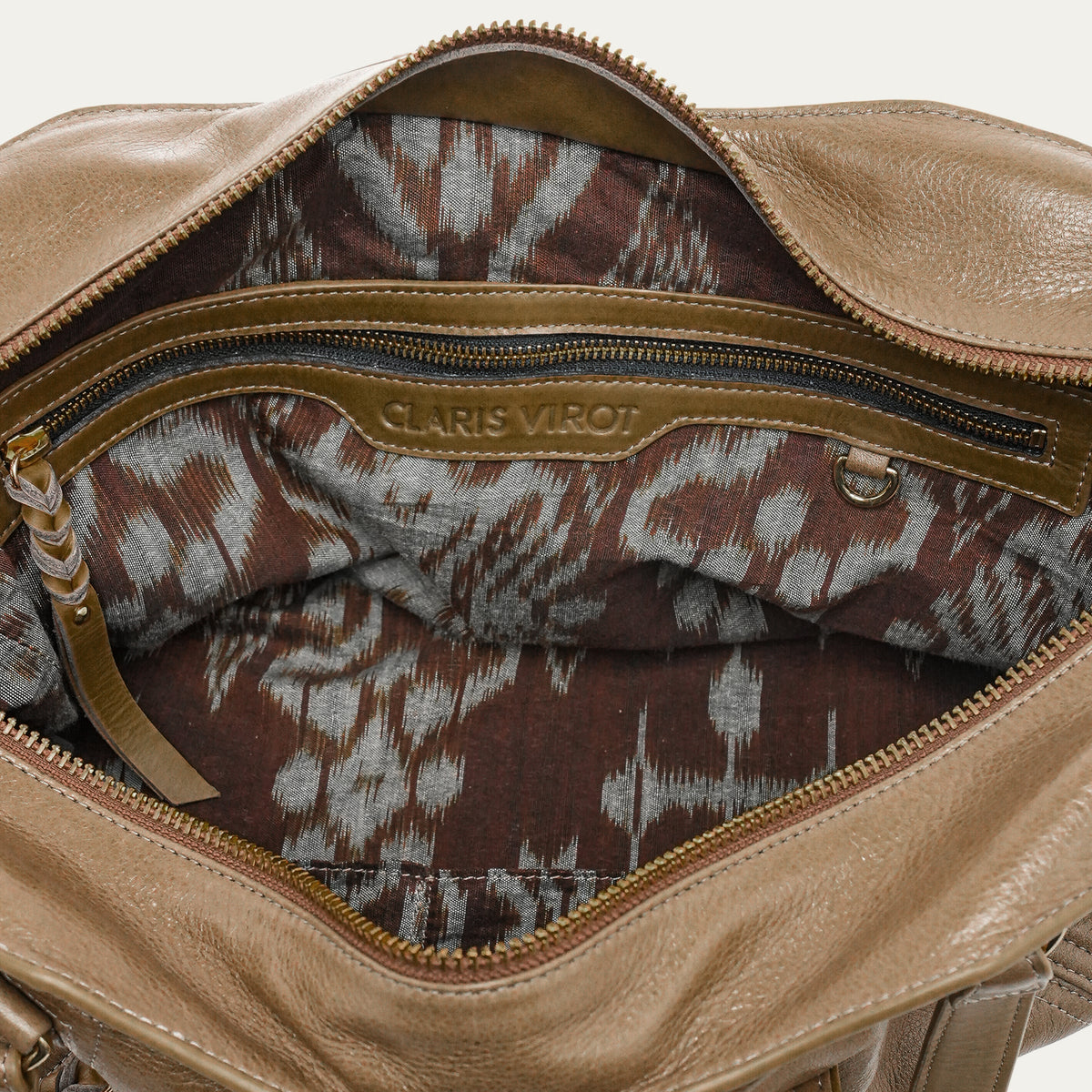Juno Taupe Leather Bag