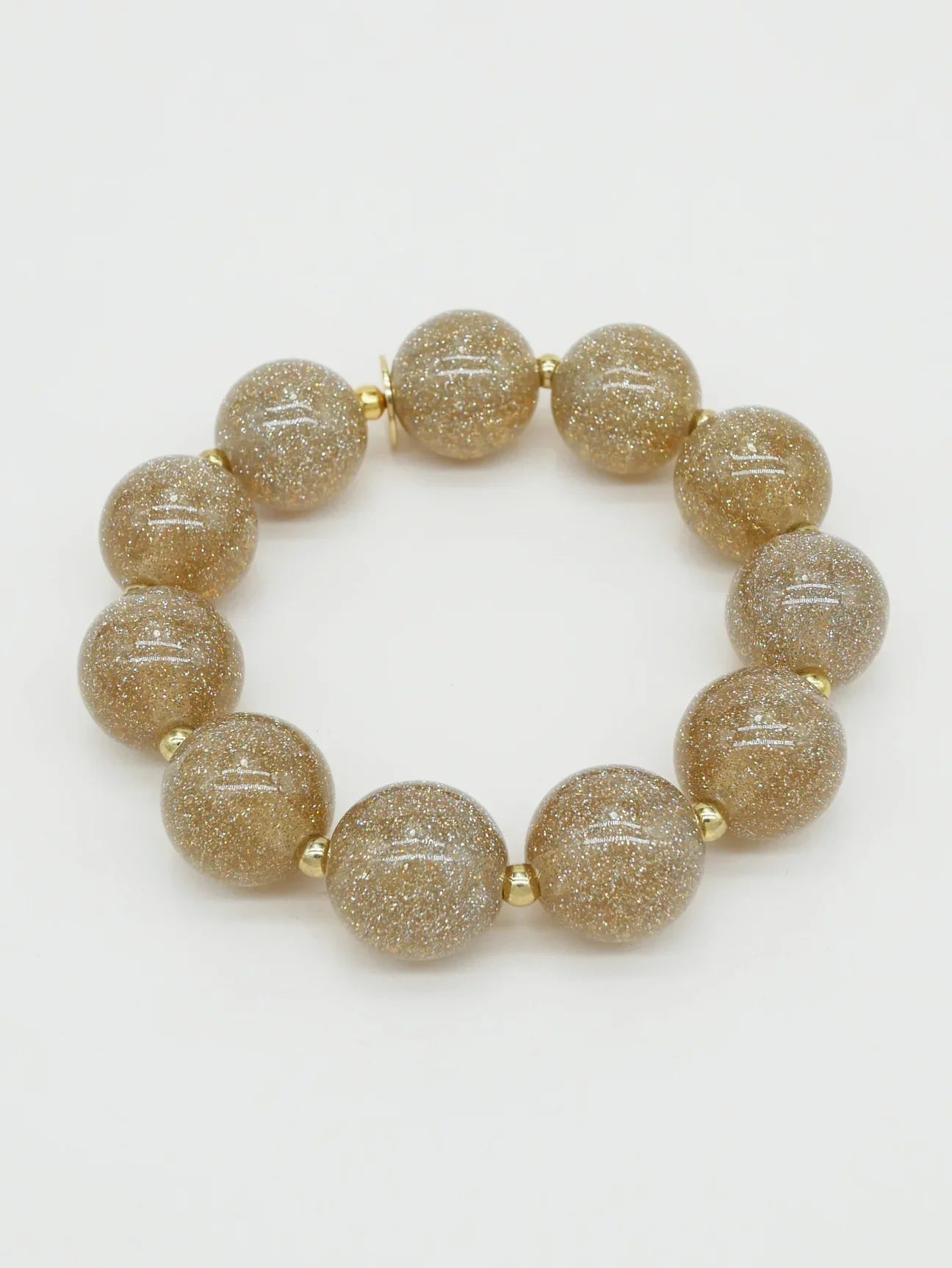 Bichou Gold Glitter Beads