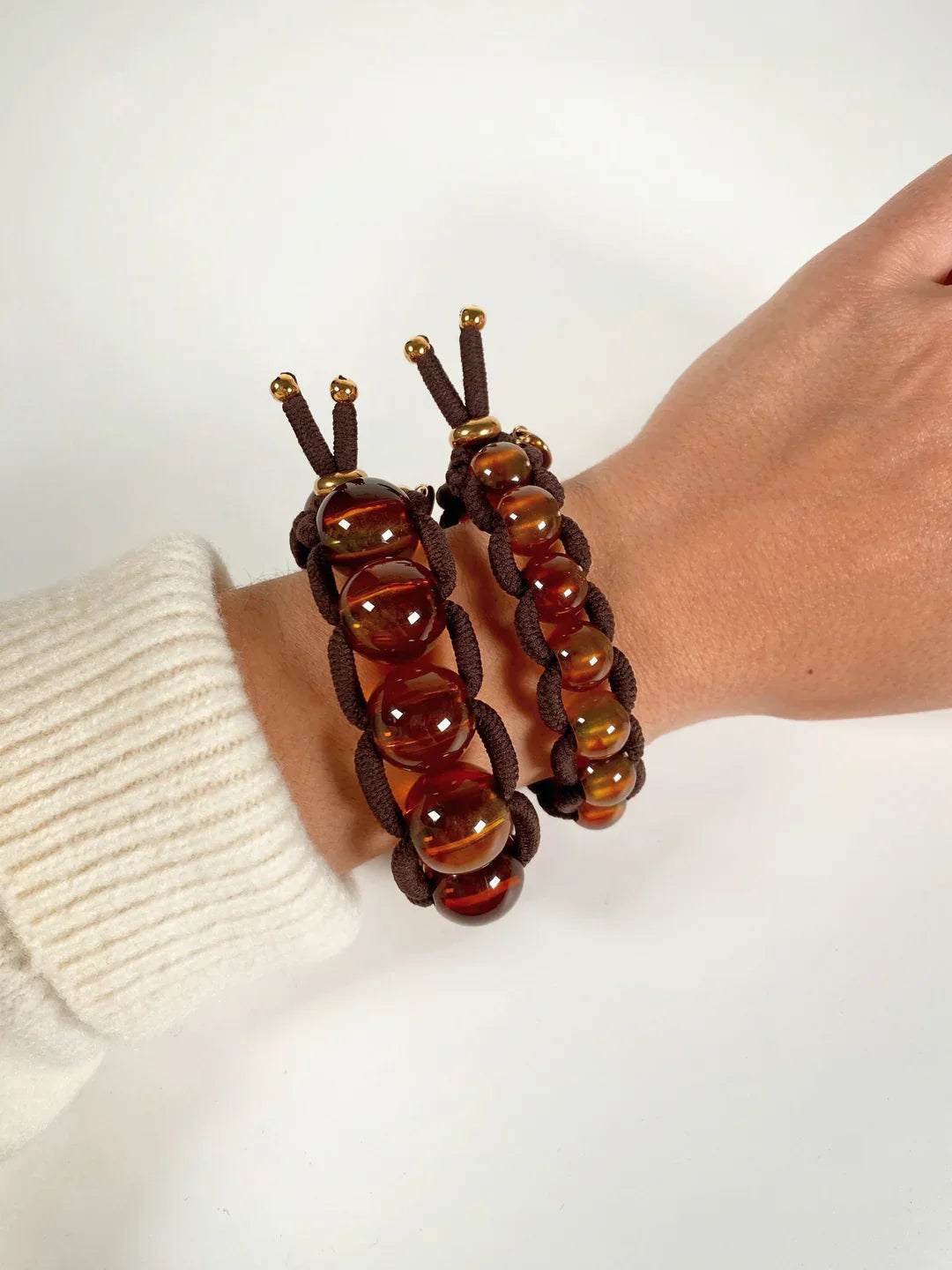 Bichou Perles Marbrées Marrons L