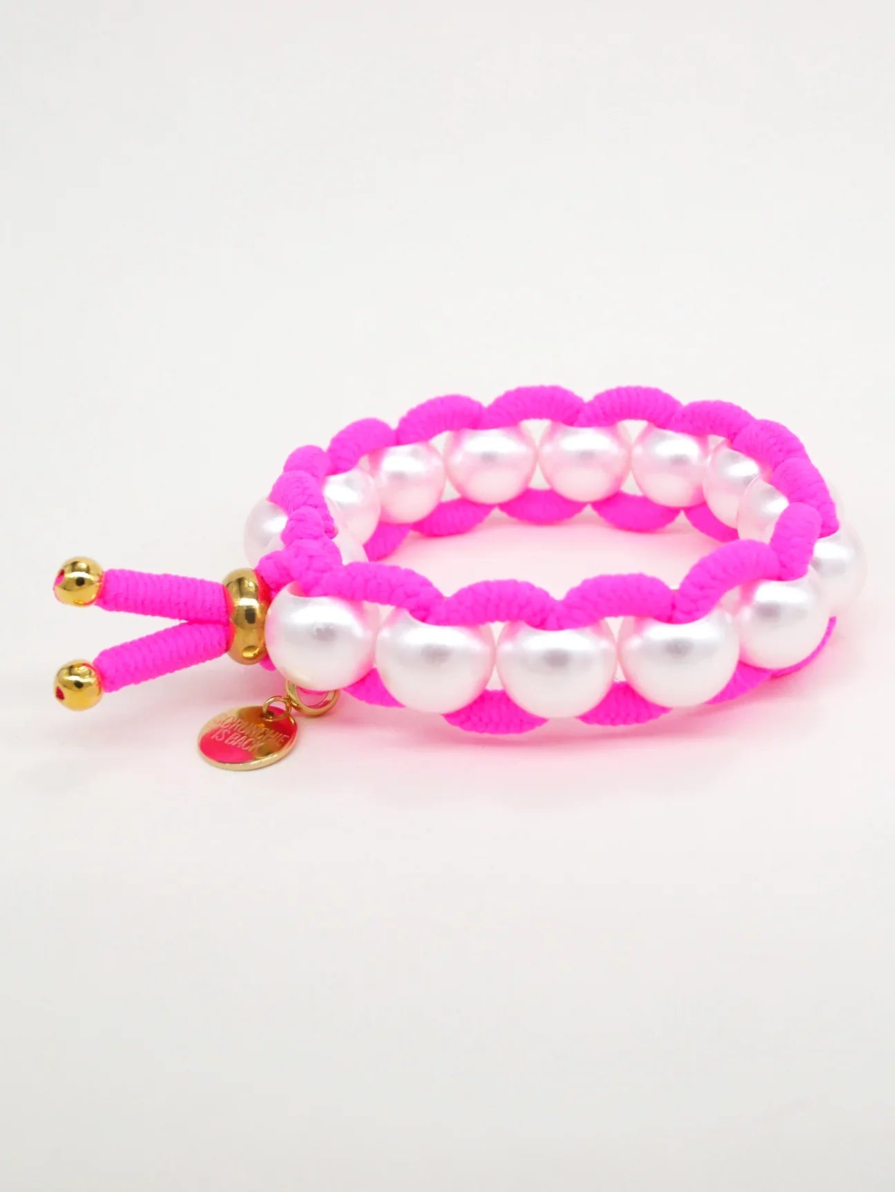 Bichou Fluorescent Pink Pearl Beads
