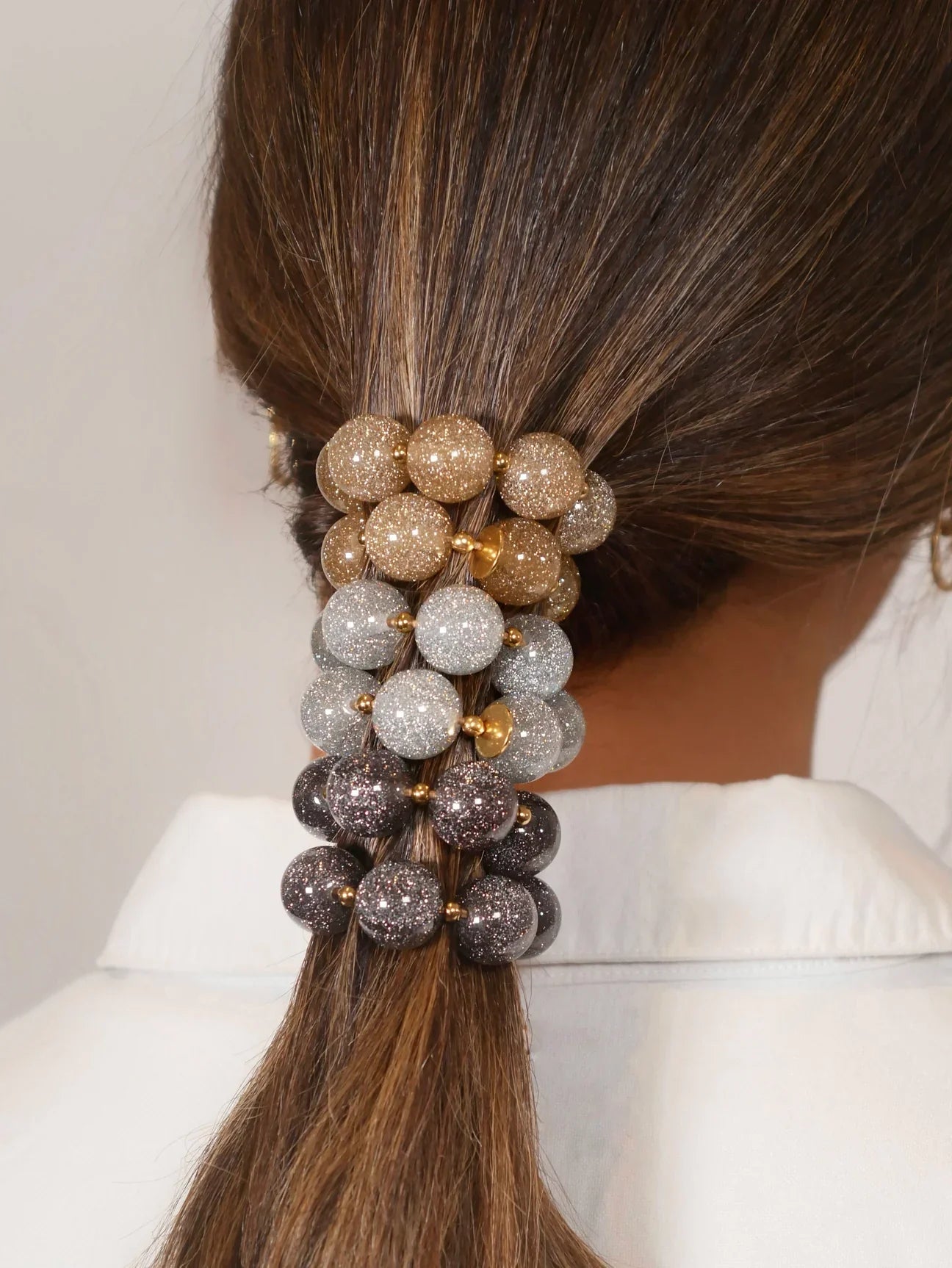 Bichou Gold Glitter Beads