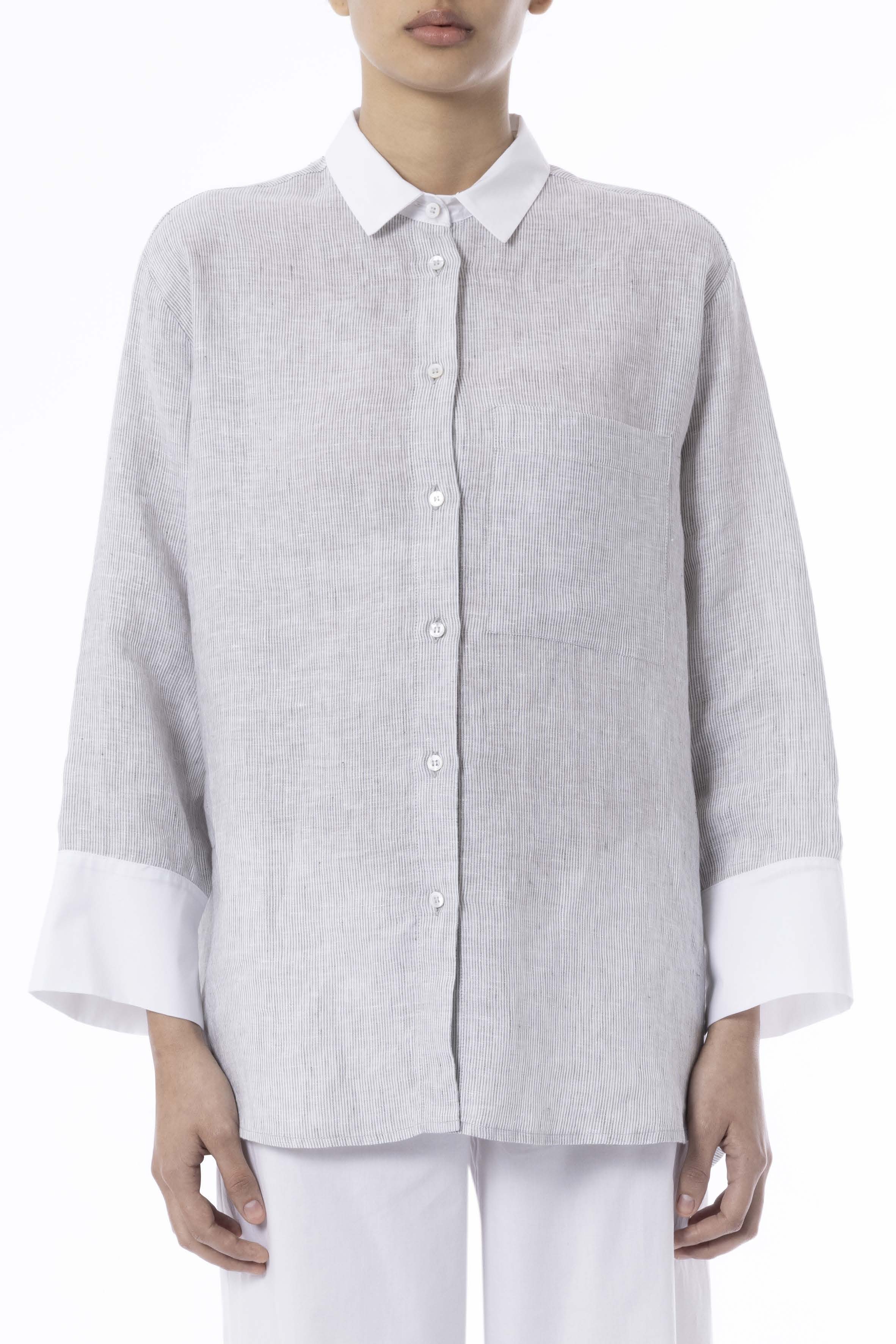 Oversized Military Linen Shirt