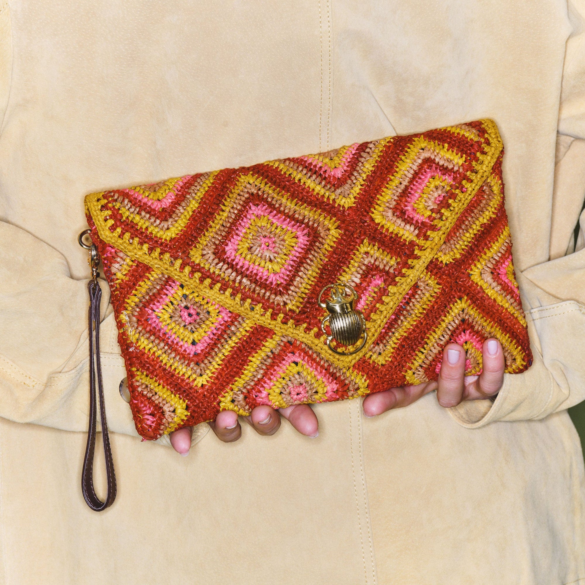 Alicia Rose Raffia Clutch