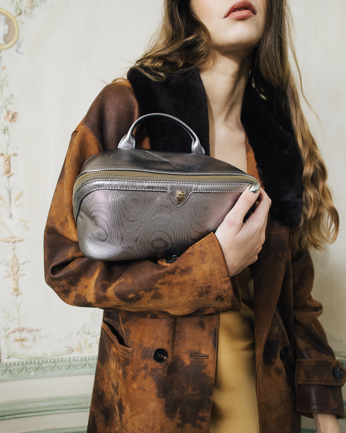 Trousse Charlotte Cuir Metallisse Armour