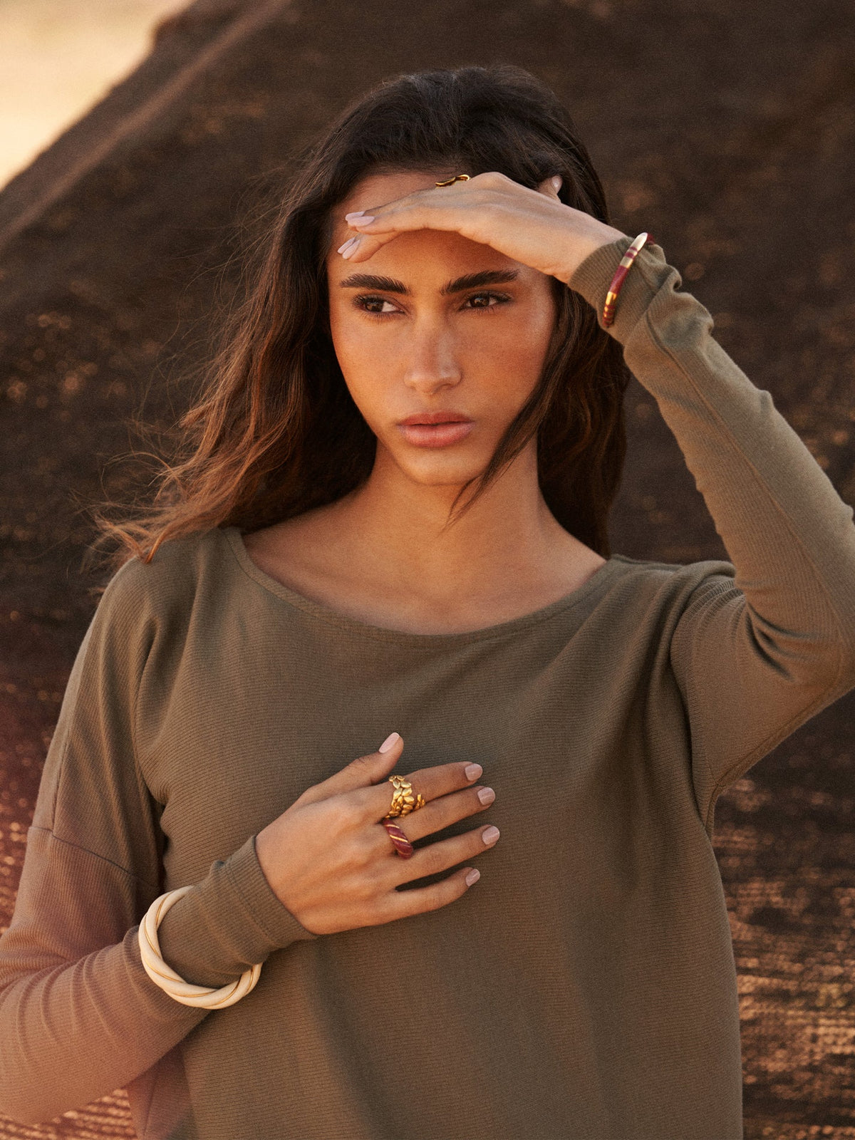Bague Diana Marron