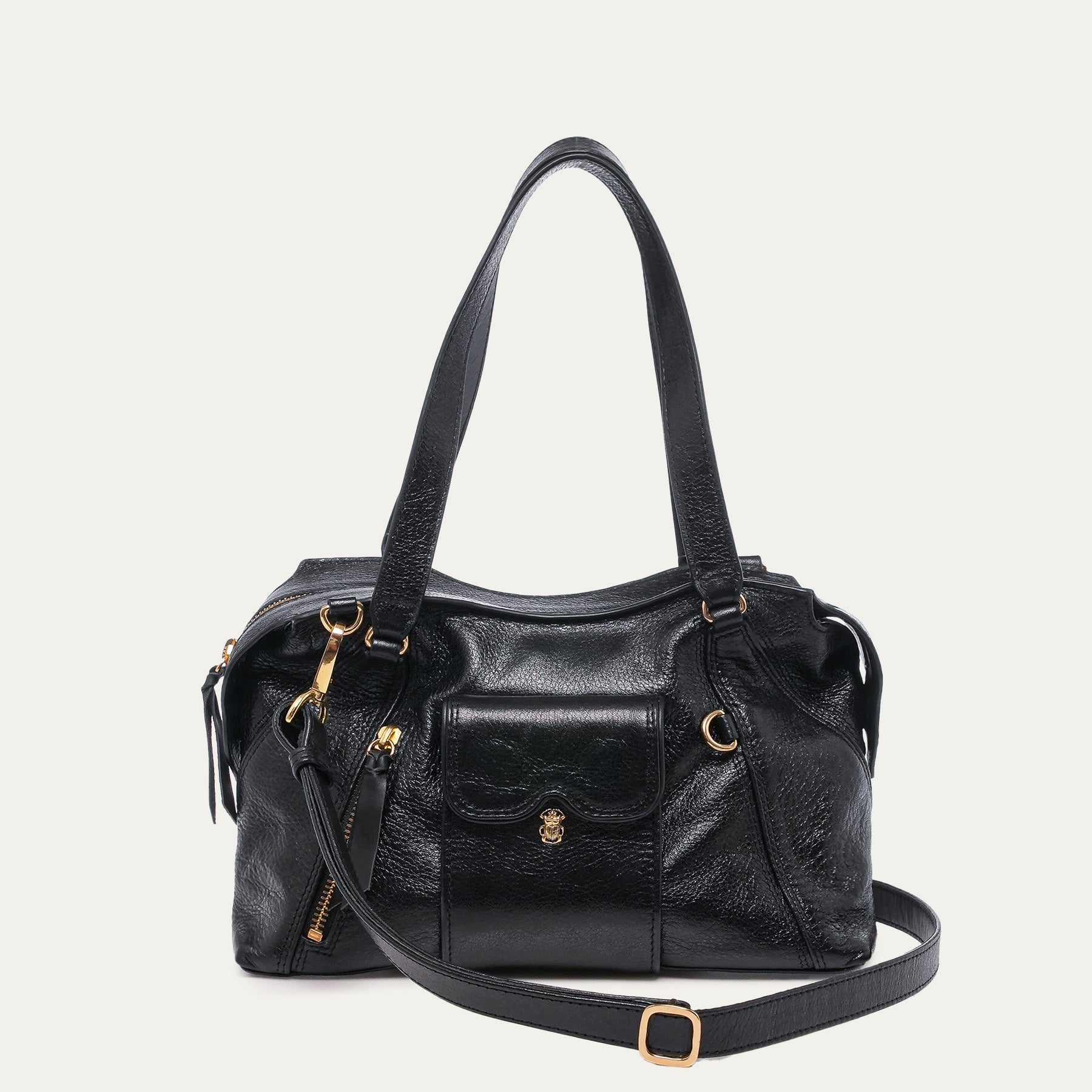 Mini Juno Bag in Black Leather