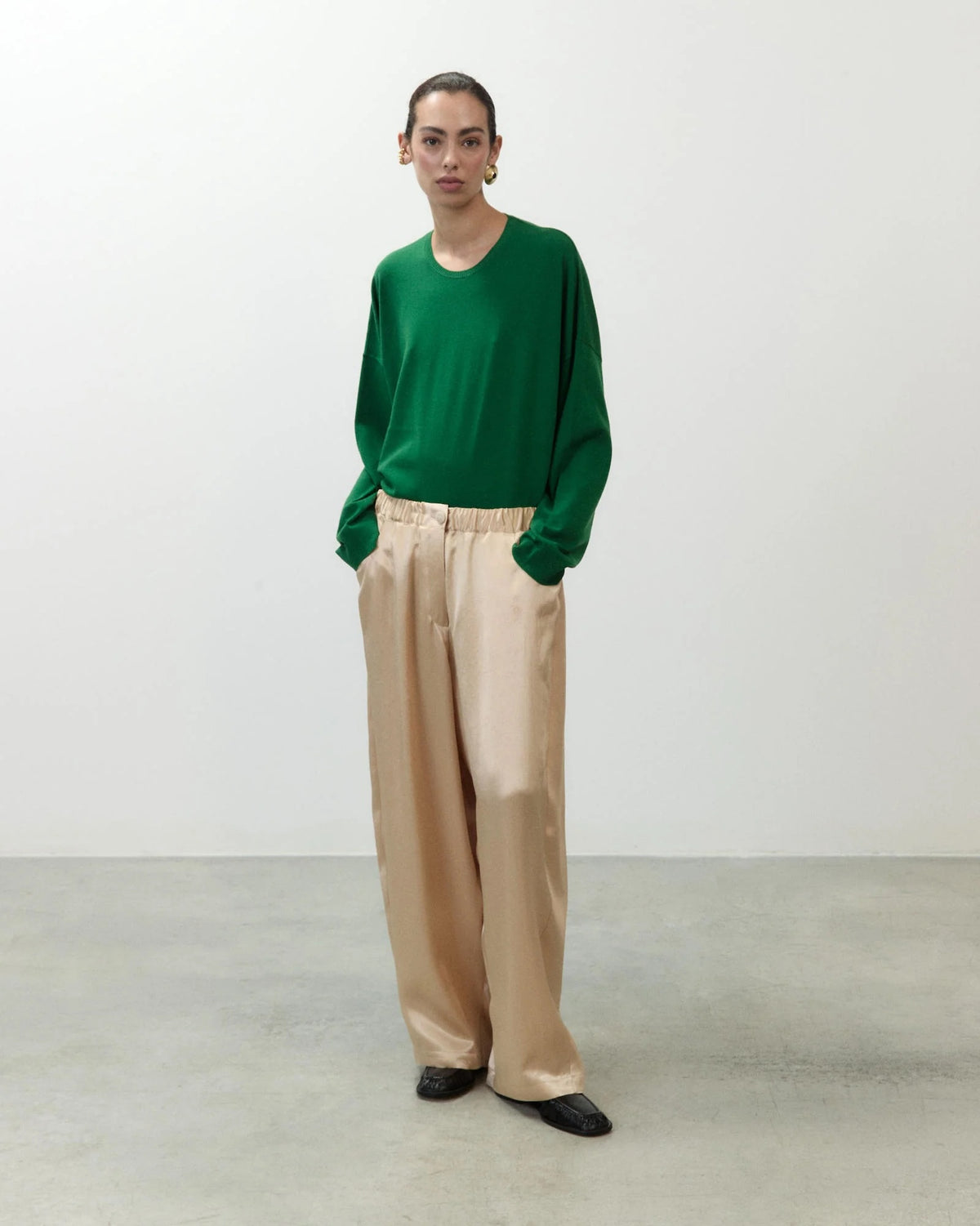 Satin trousers