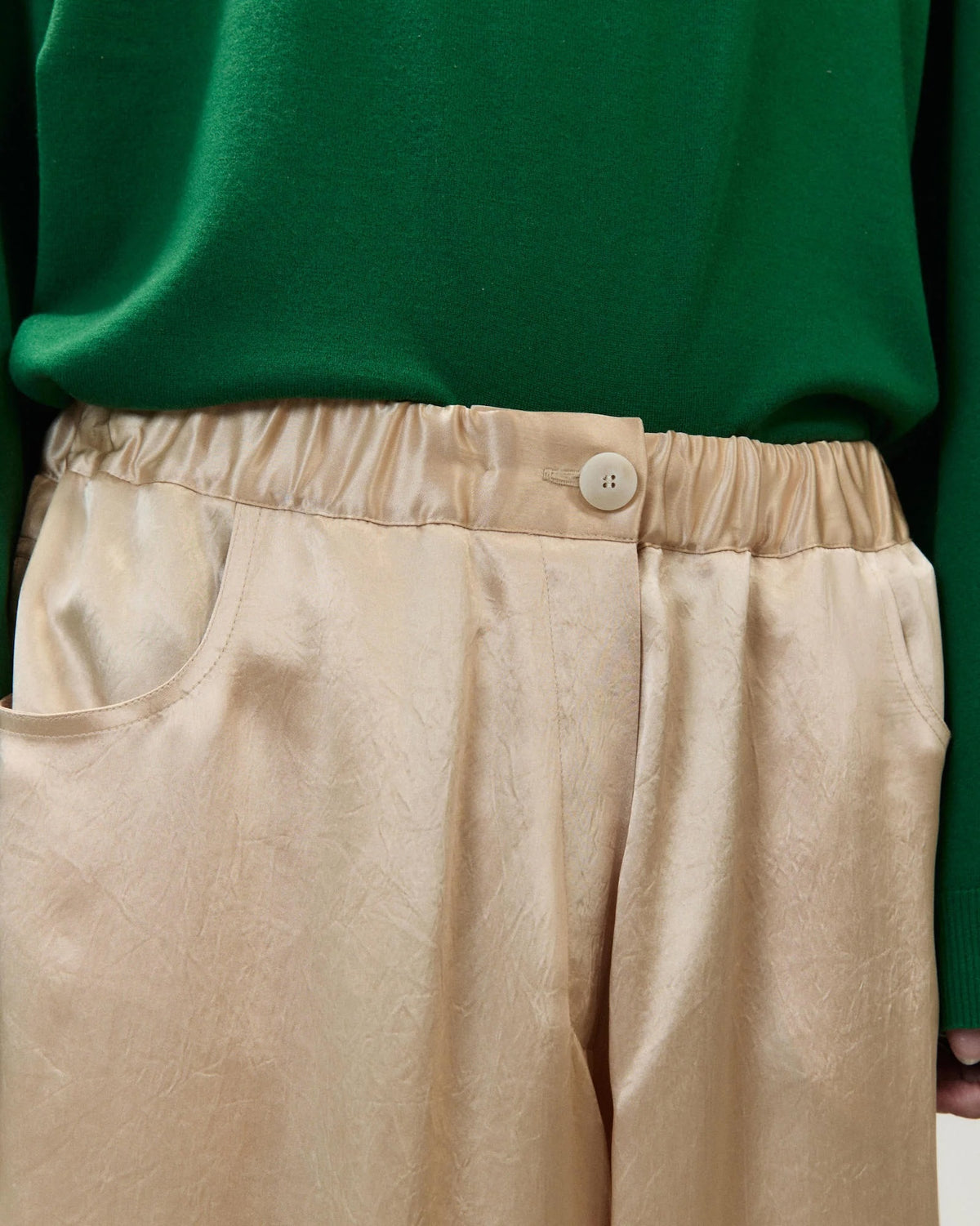 Satin trousers