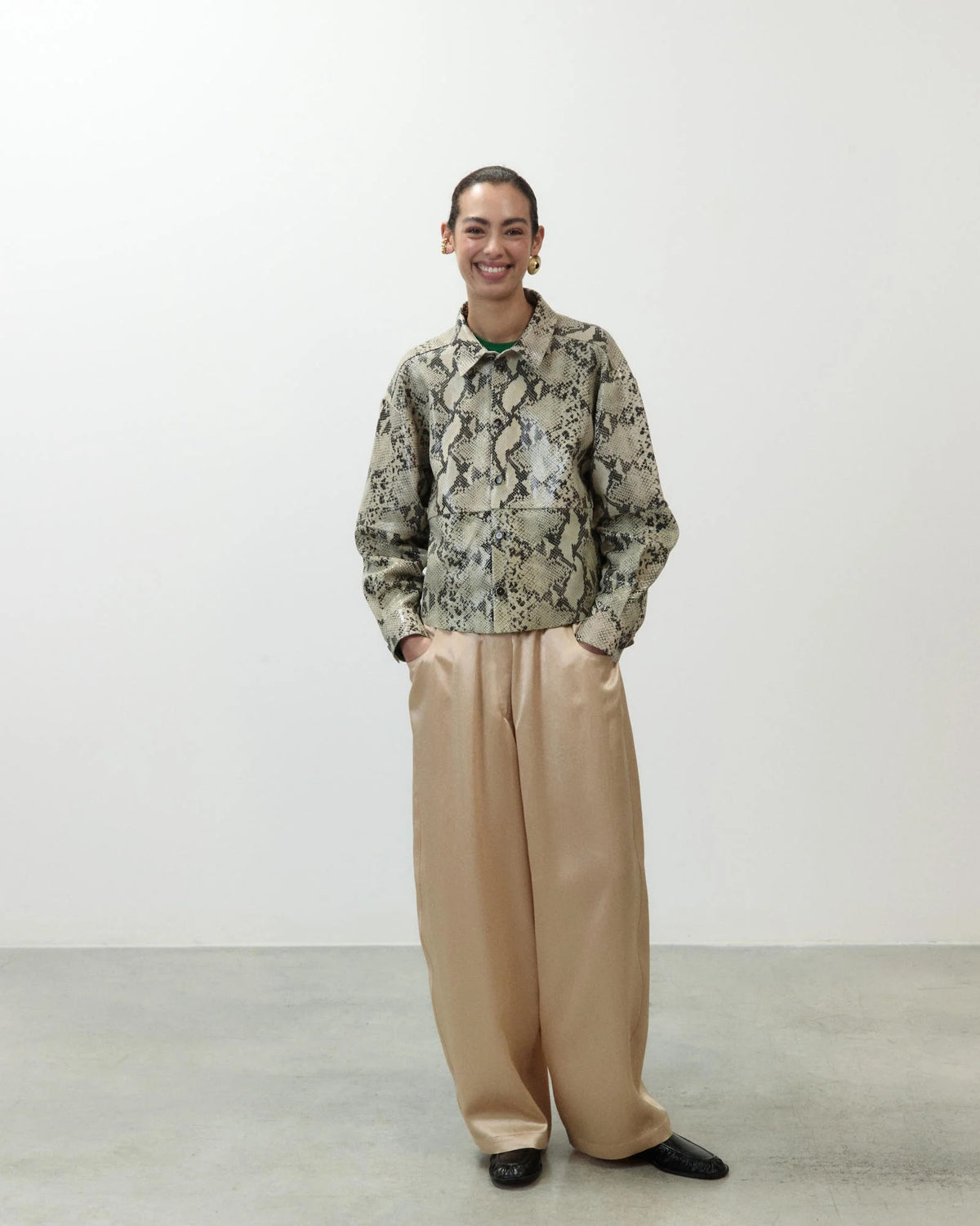 Satin trousers