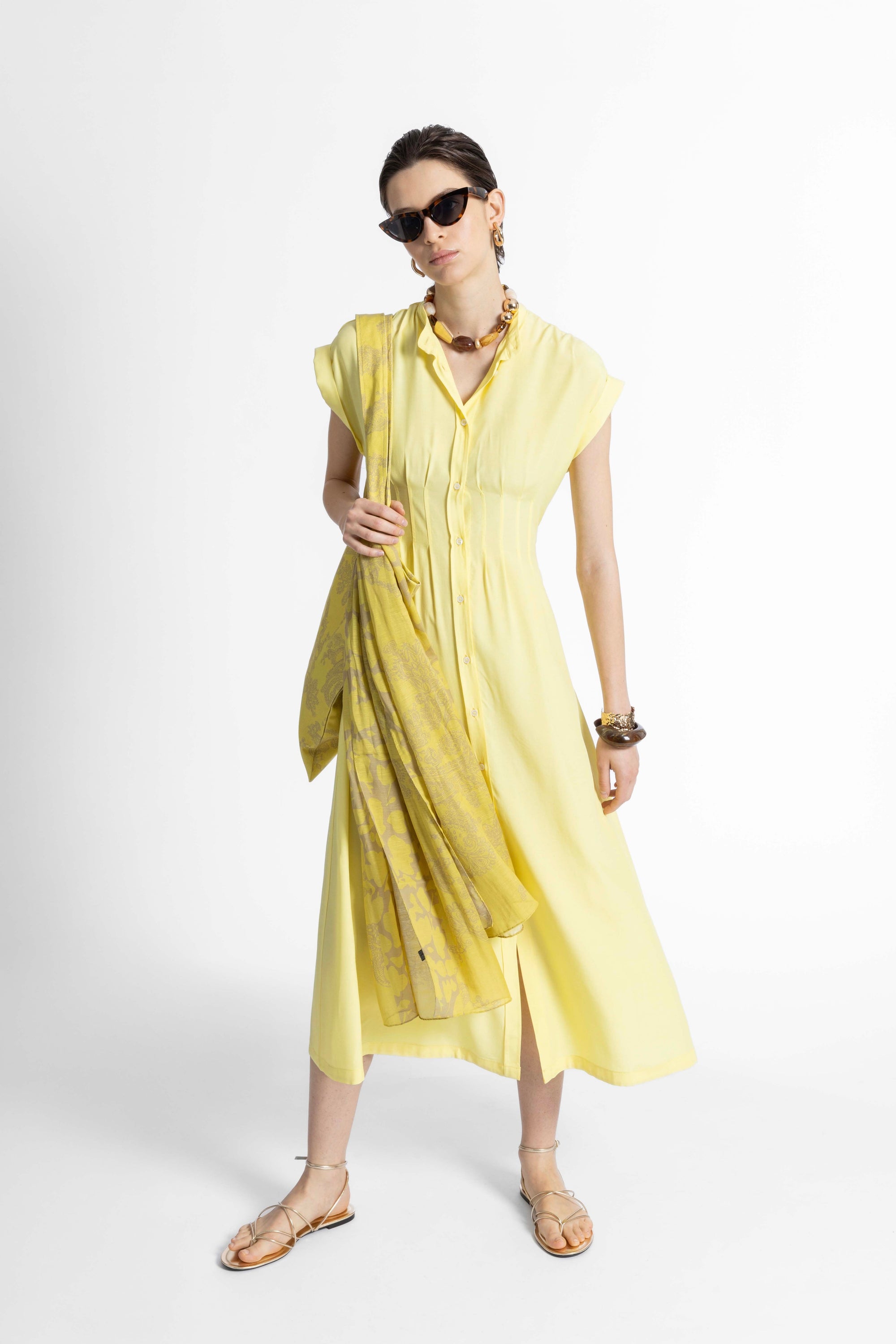 Robe Col Mao Mimosa
