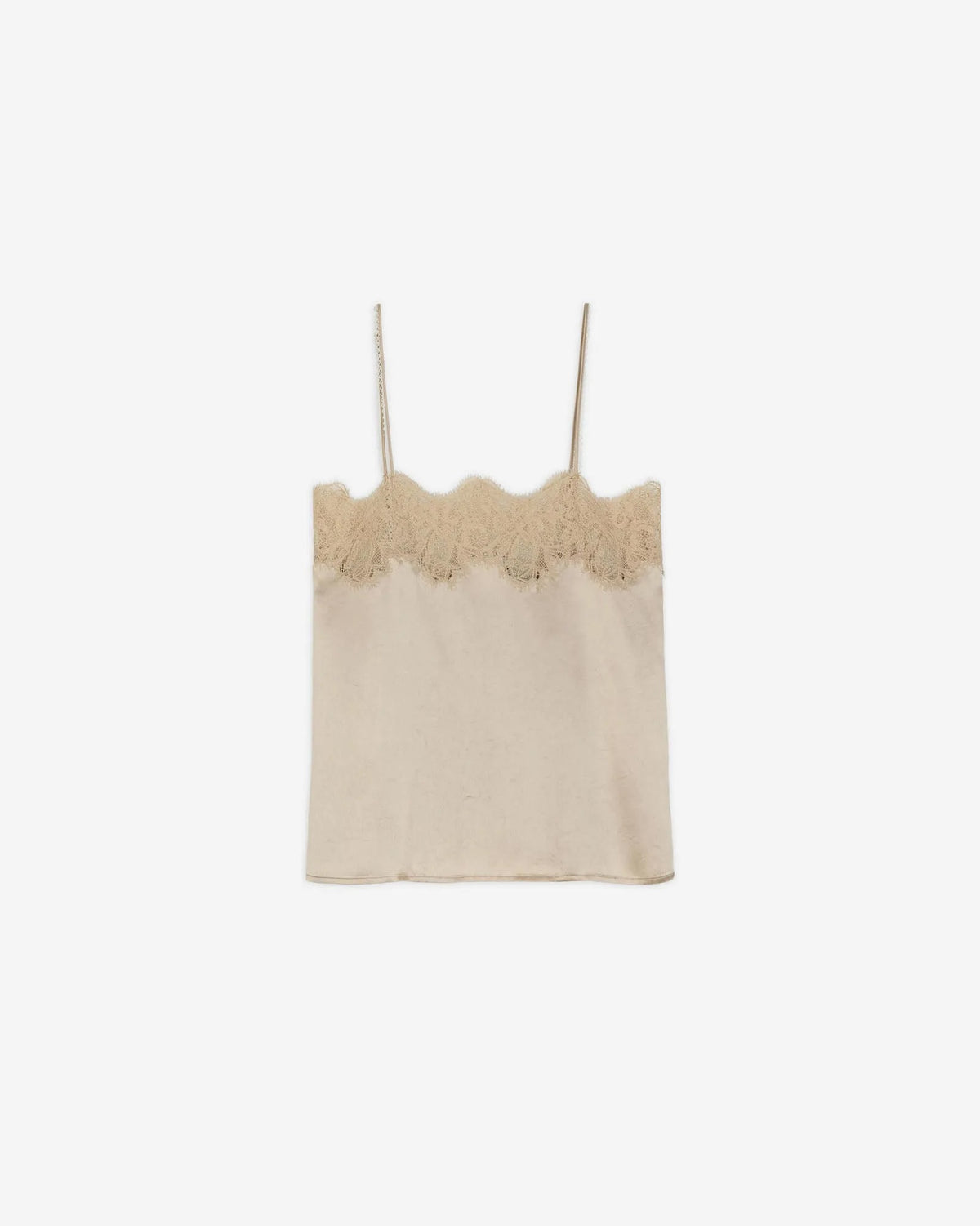 Satin and lace top