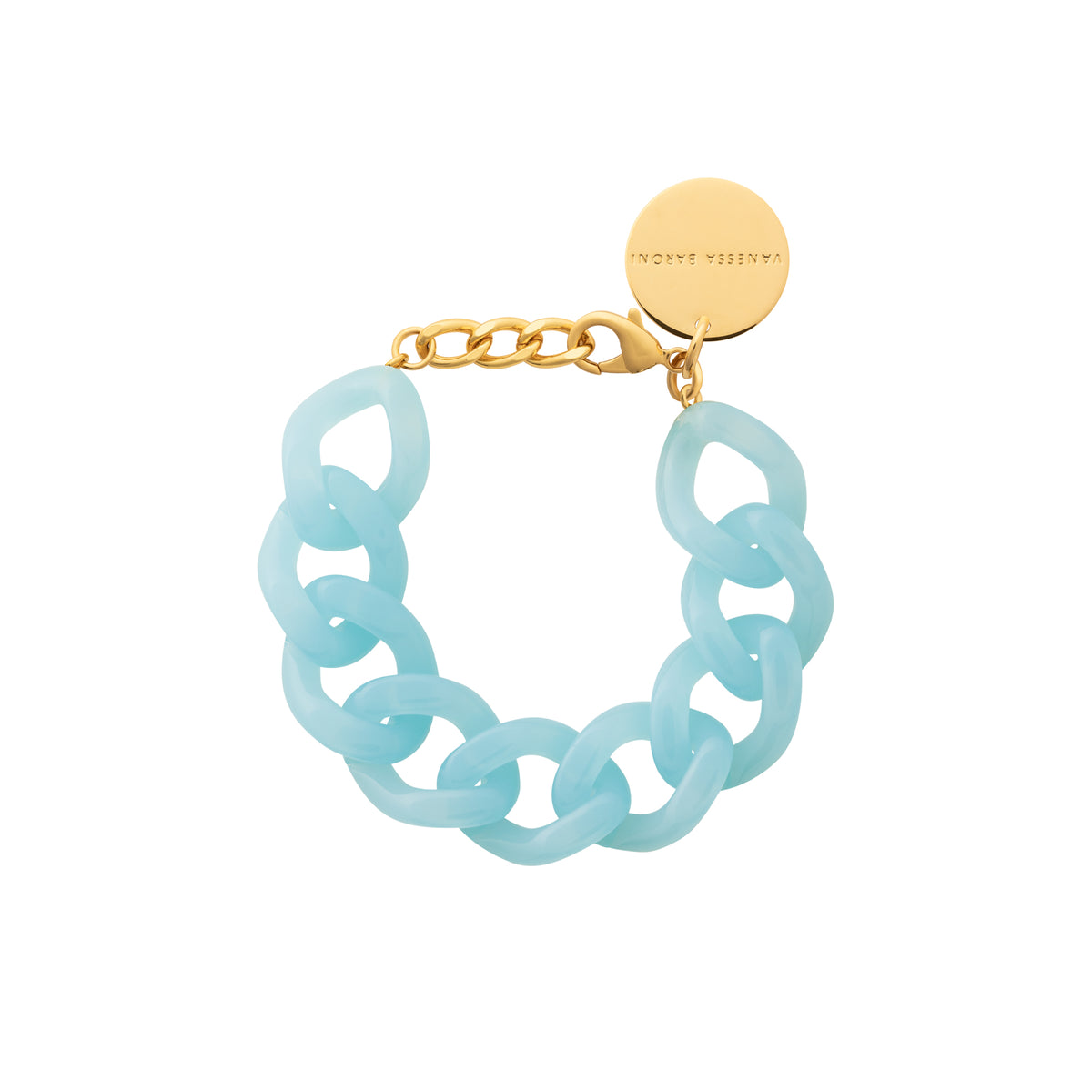 Flat Chain Bracelet Opaline Blue