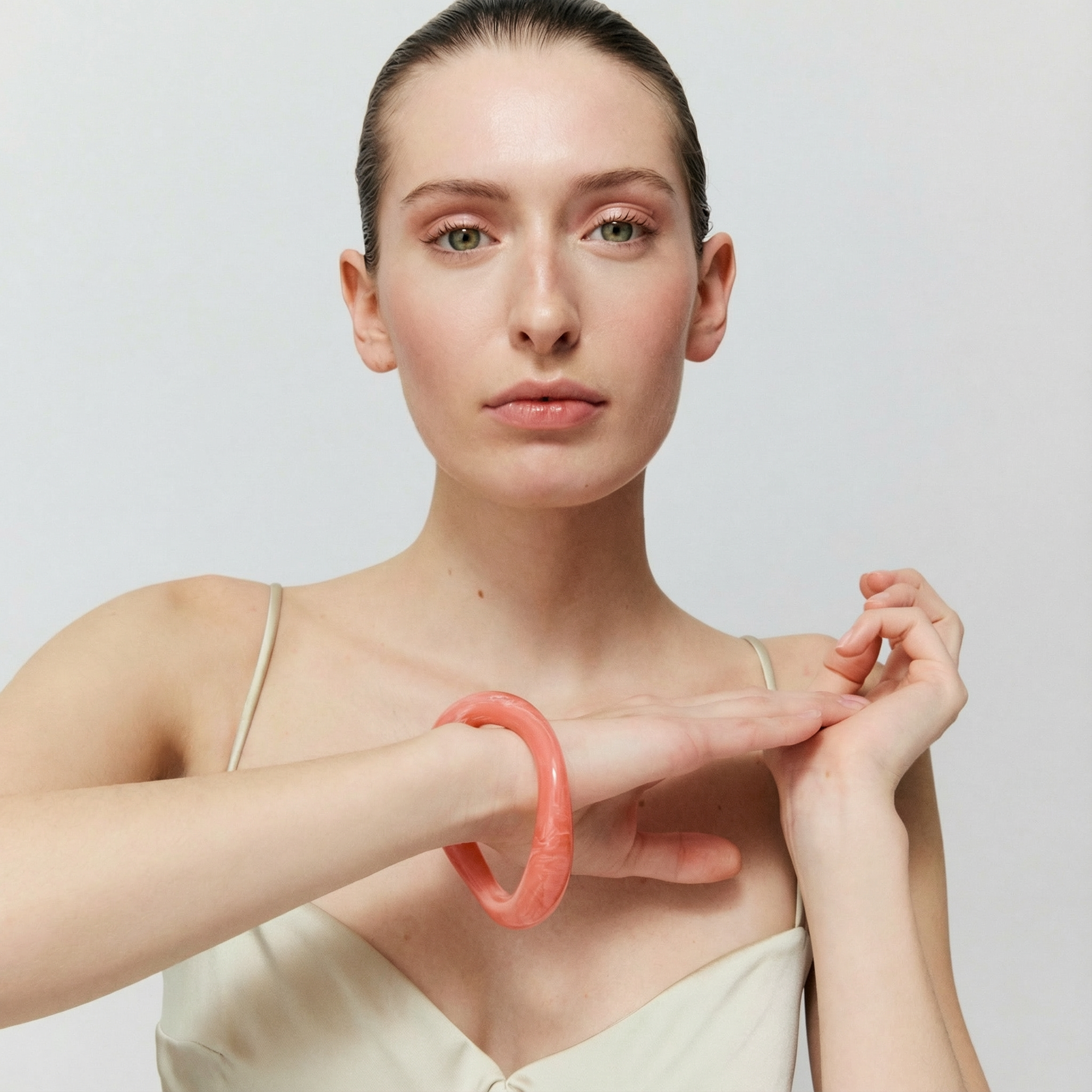 Big Loop Bangle Watermelon Marble