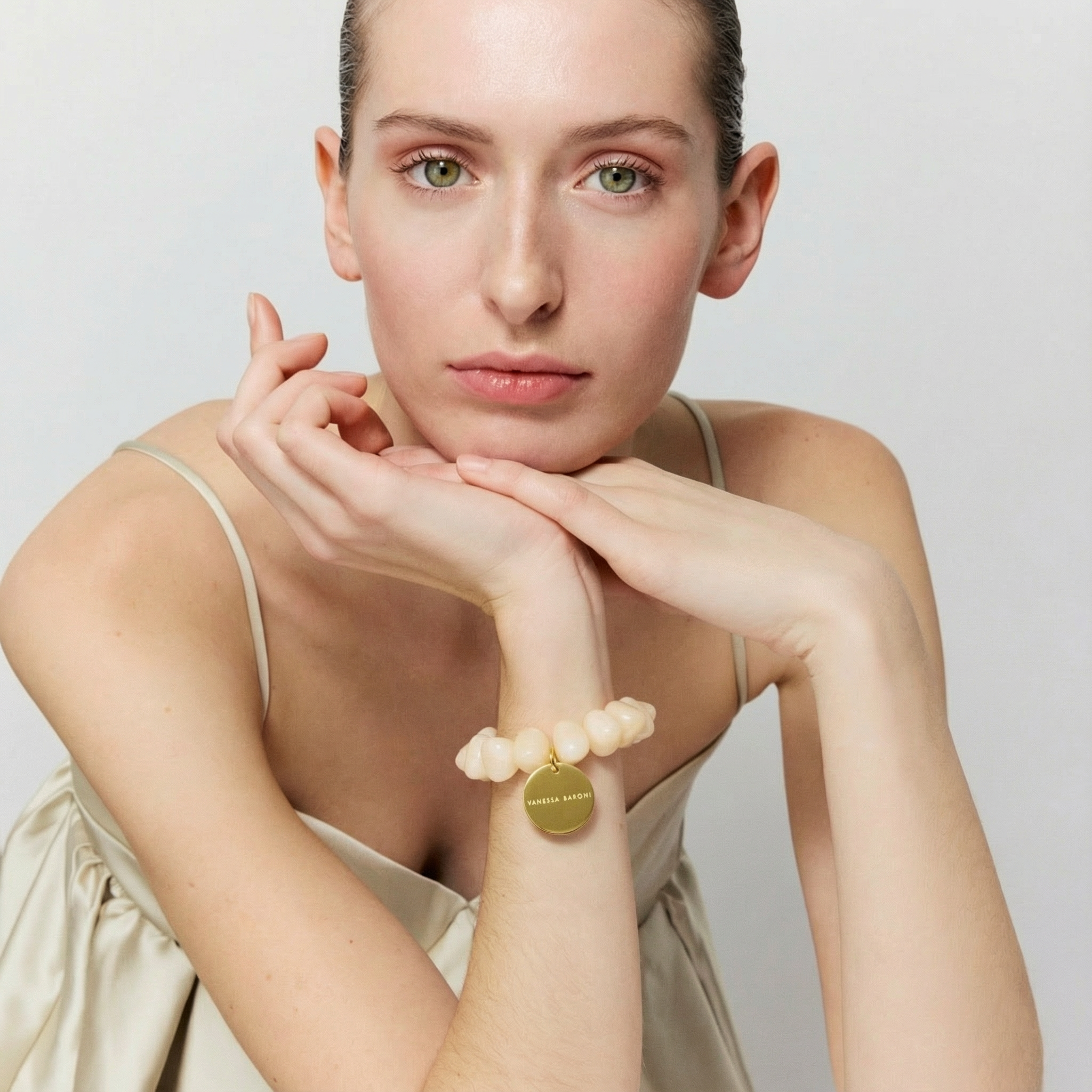Stone Flex Bracelet Latte Marble