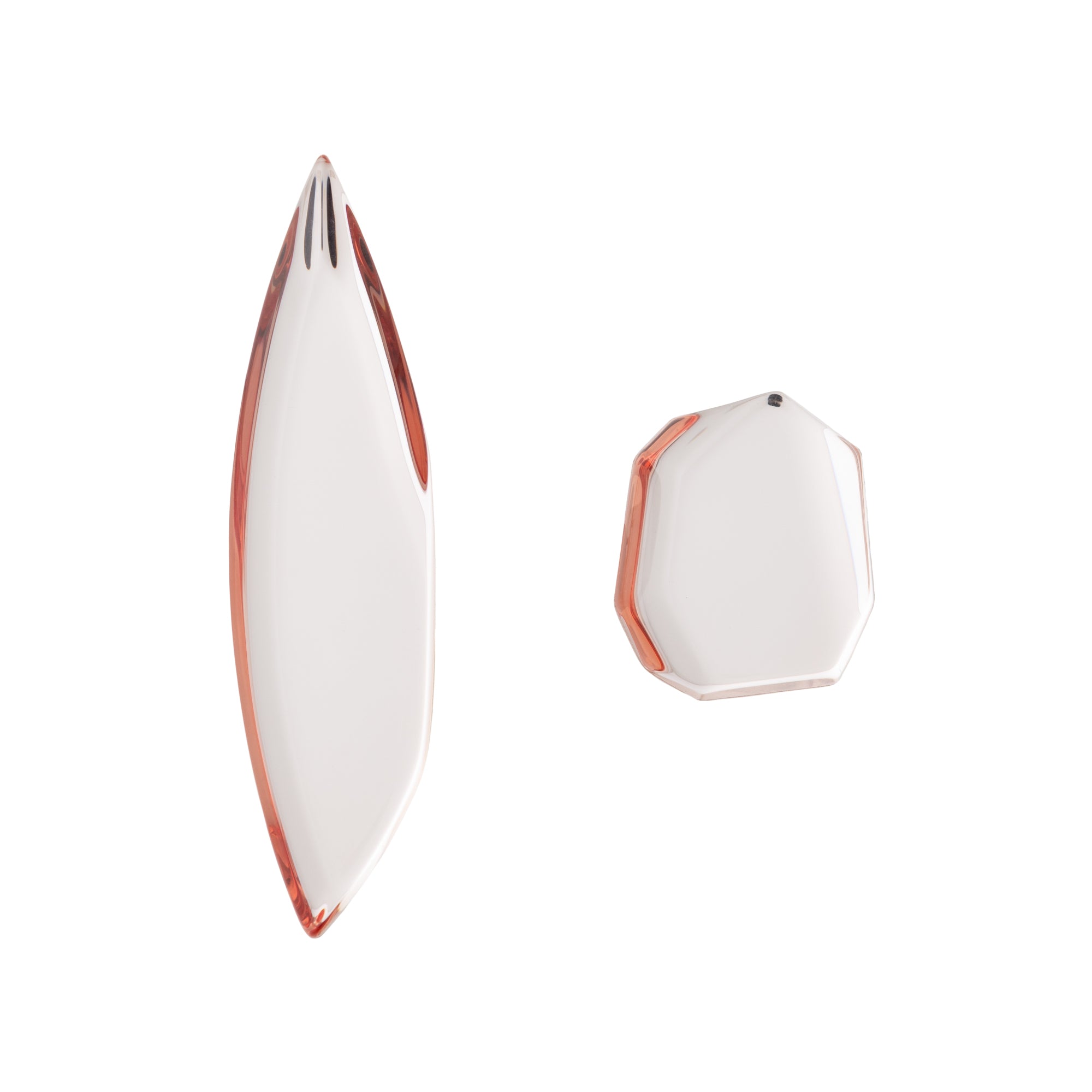 Galaxy Irregular Earring Clear Red