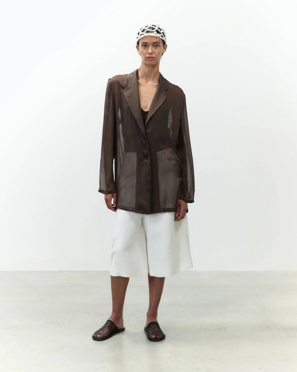 Veste Tailleur Transparente Choco