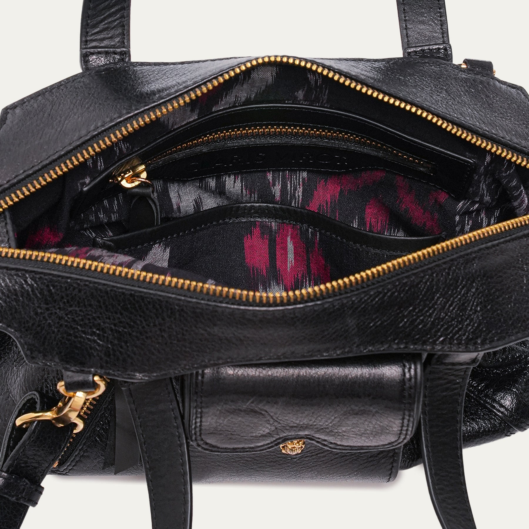 Mini Juno Bag in Black Leather