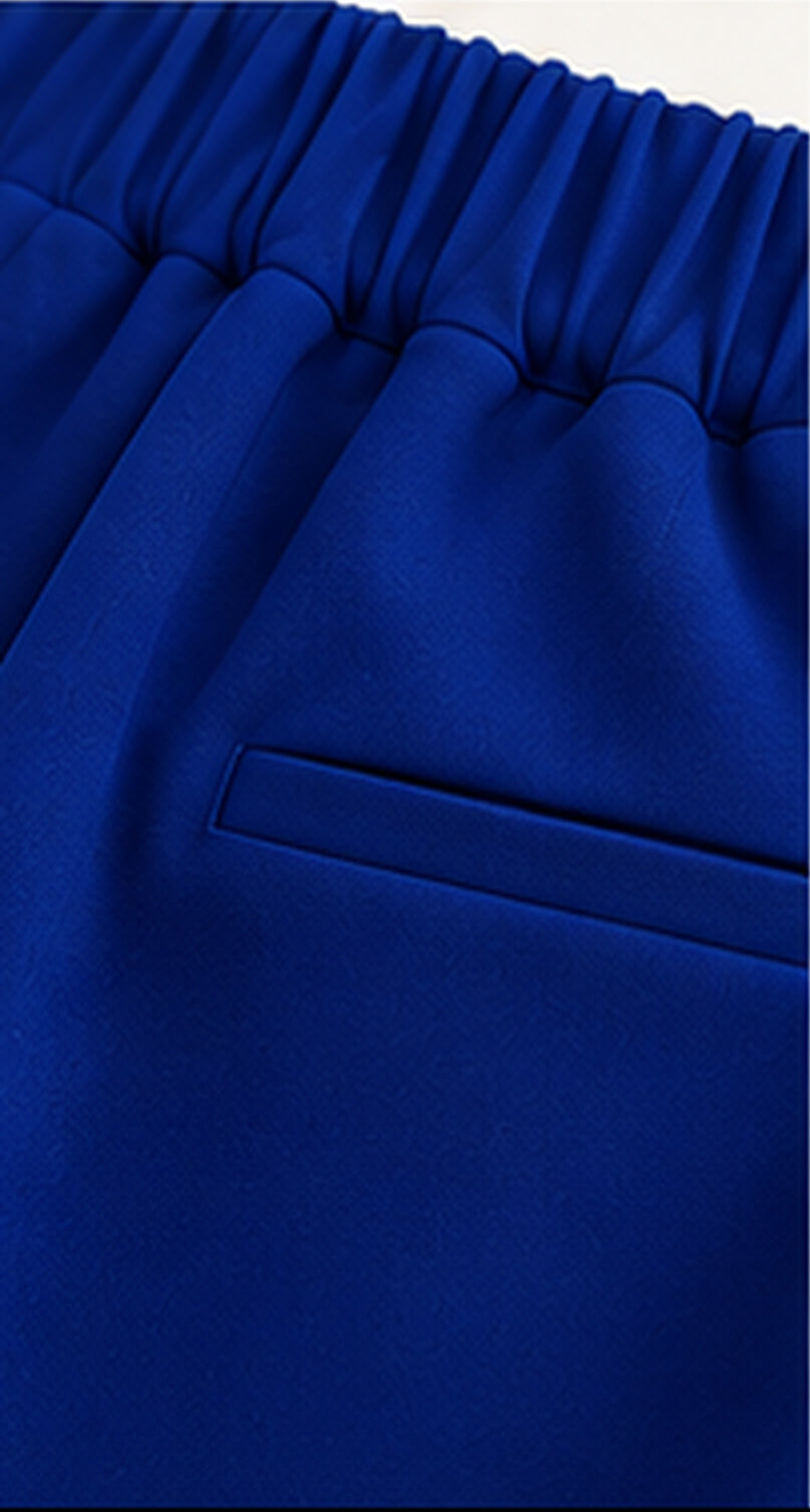 Pantalon Barrel Bleu