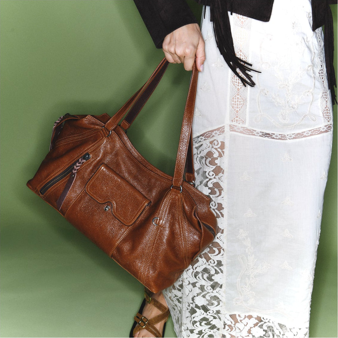 Sac Juno Cuir Tabac